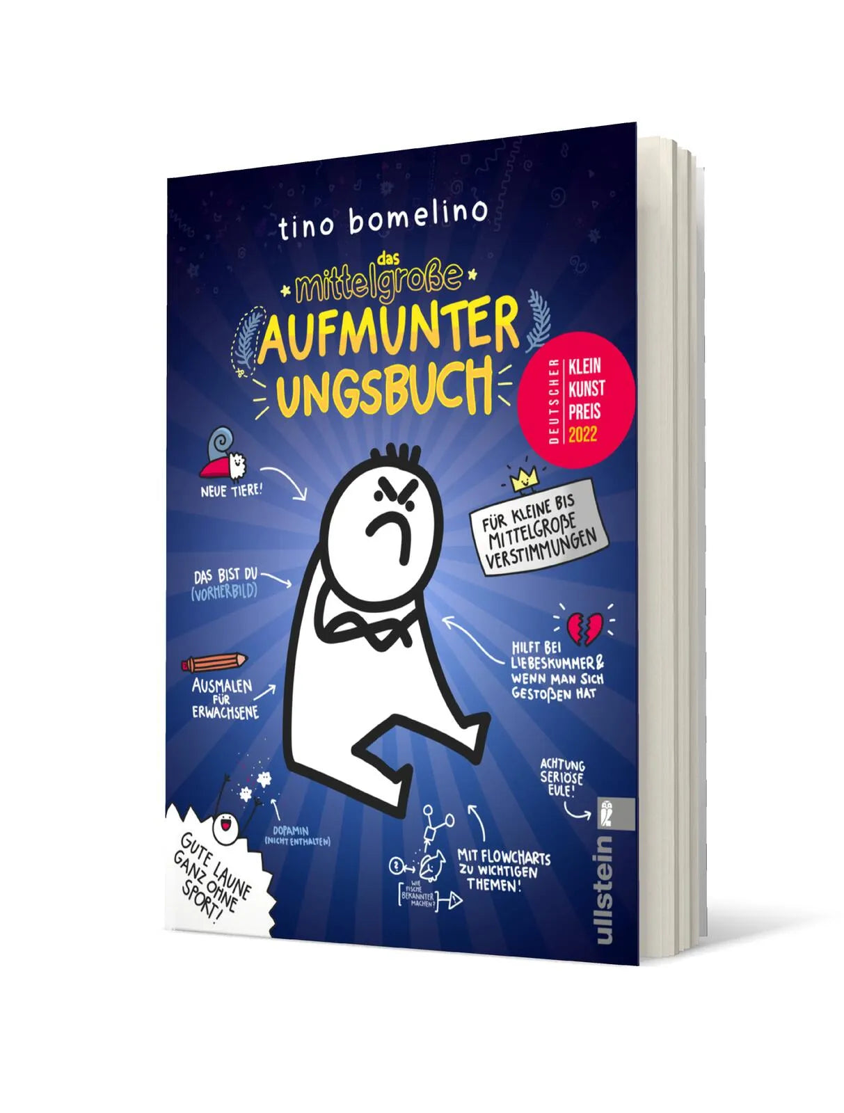 Buchcover von 'Das mittelgroße Aufmunterungsbuch' - Taschenbuch von Tino Bomelino