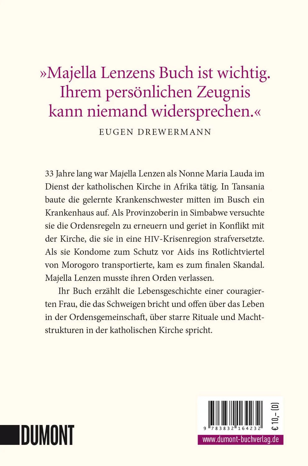 Buchrückseite von 'Das möge Gott verhüten' mit Klappentext - Taschenbuch