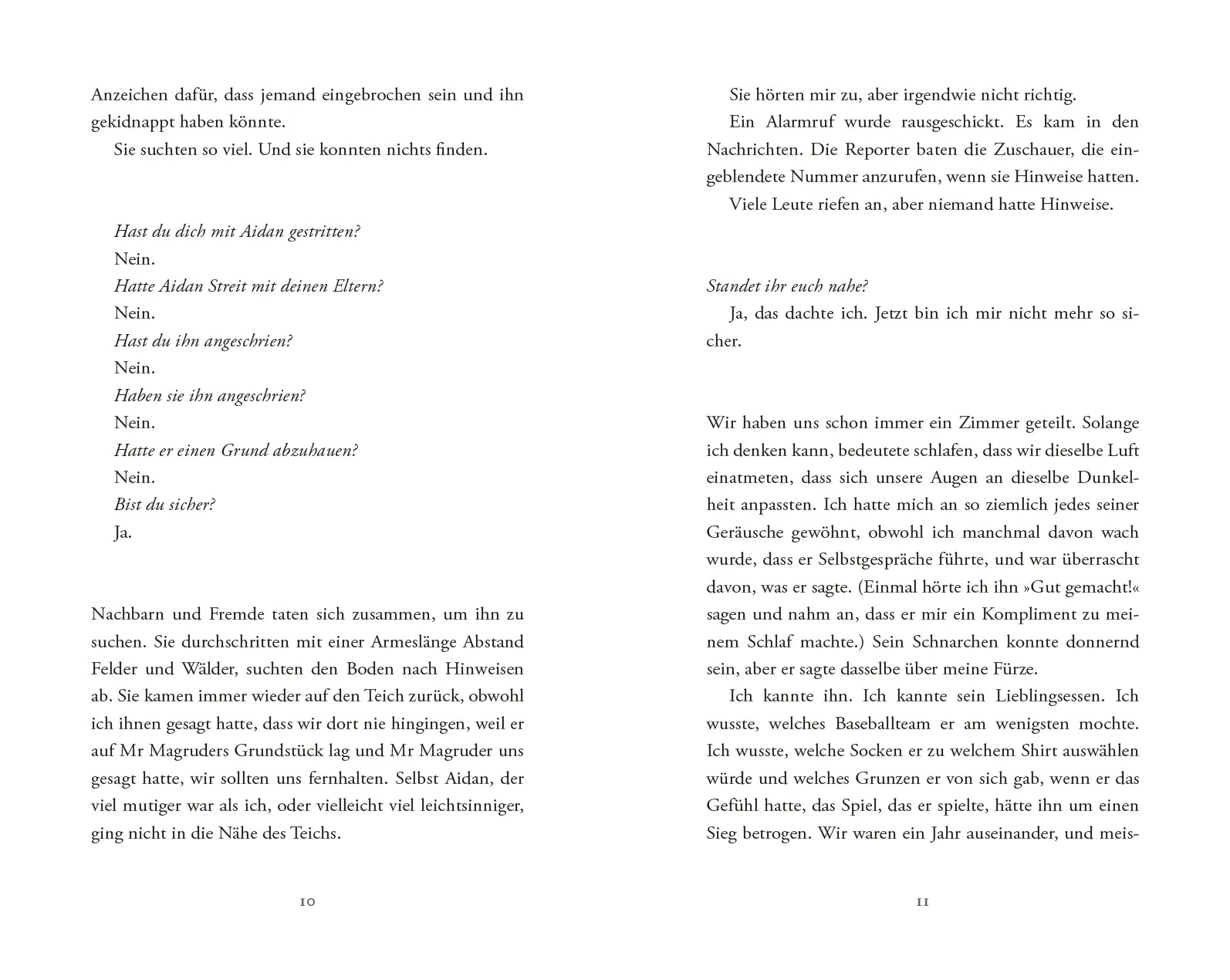 Innenansicht von 'Das mysteriöse Verschwinden des Aidan S.' - Gebundene Ausgabe