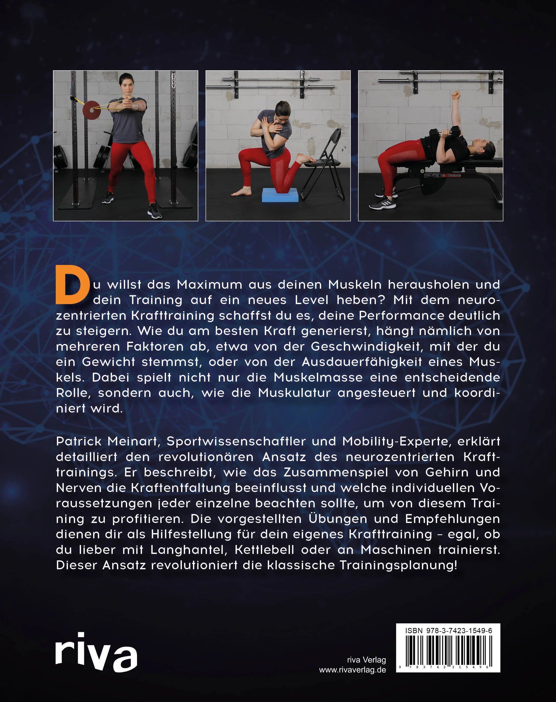 Buchrückseite von 'Das neue Krafttraining' mit Klappentext - Taschenbuch