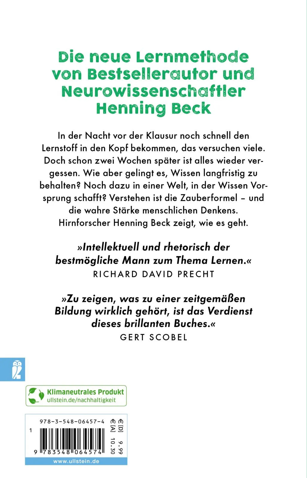 Rückseite: Das neue Lernen (Taschenbuch)