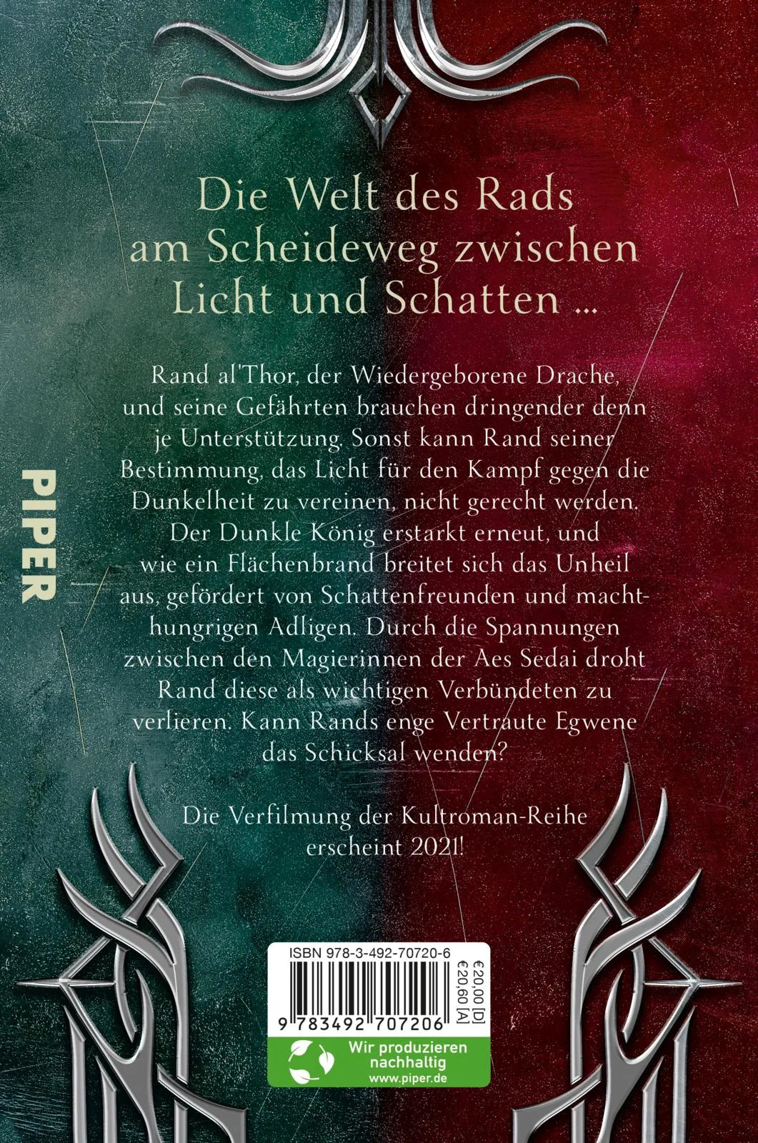 Buchrückseite von 'Das Rad der Zeit 10' mit Klappentext - Paperback