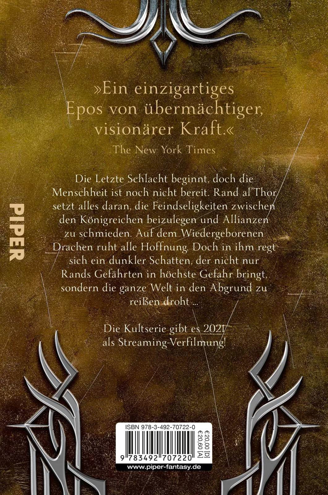 Buchrückseite von 'Das Rad der Zeit 12' mit Klappentext - Paperback