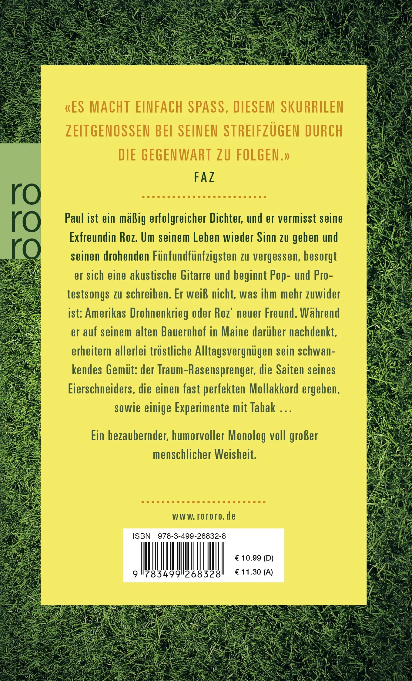 Buchrückseite von 'Das Regenmobil' mit Klappentext - Taschenbuch