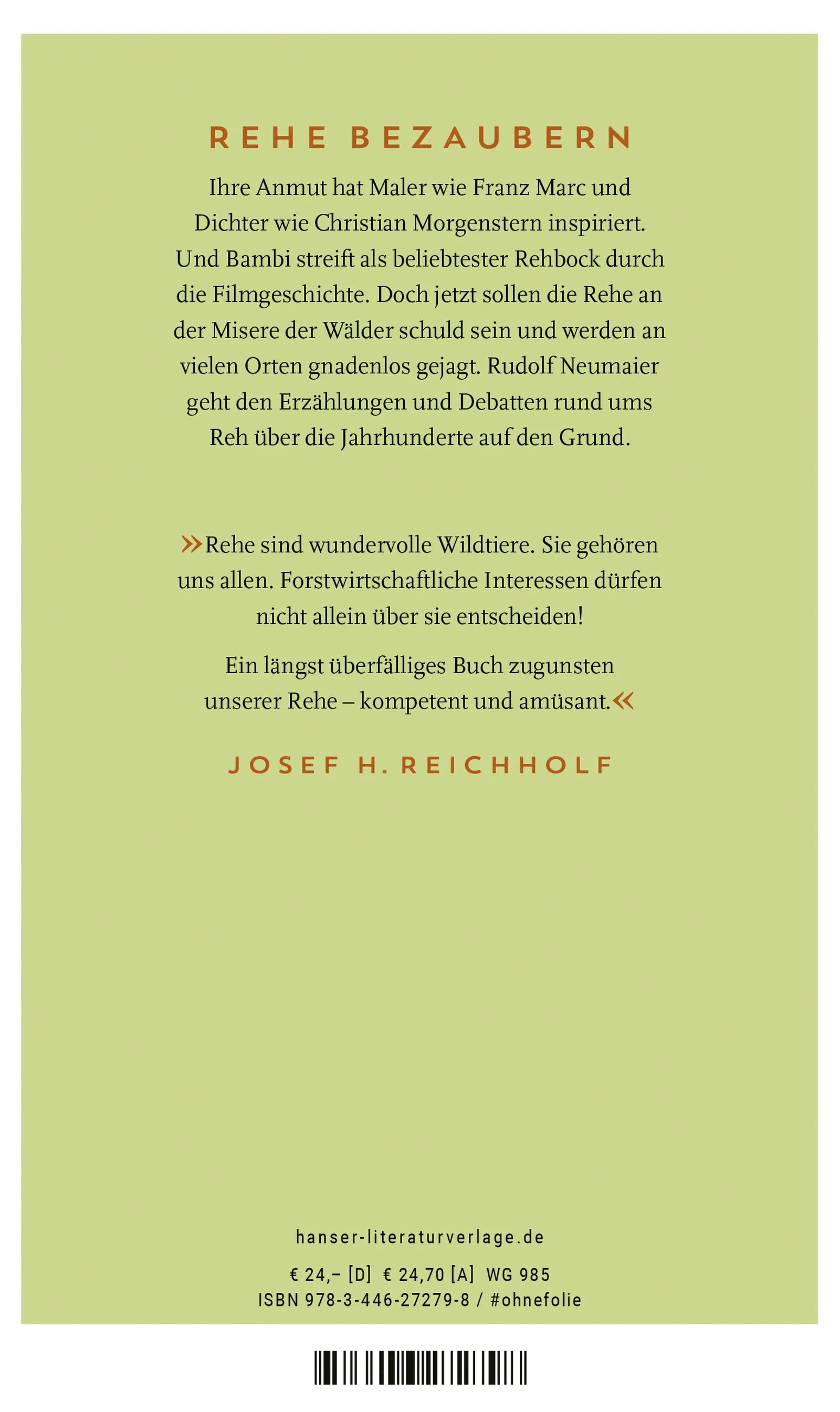 Produktansicht: Das Reh (Gebundene Ausgabe)