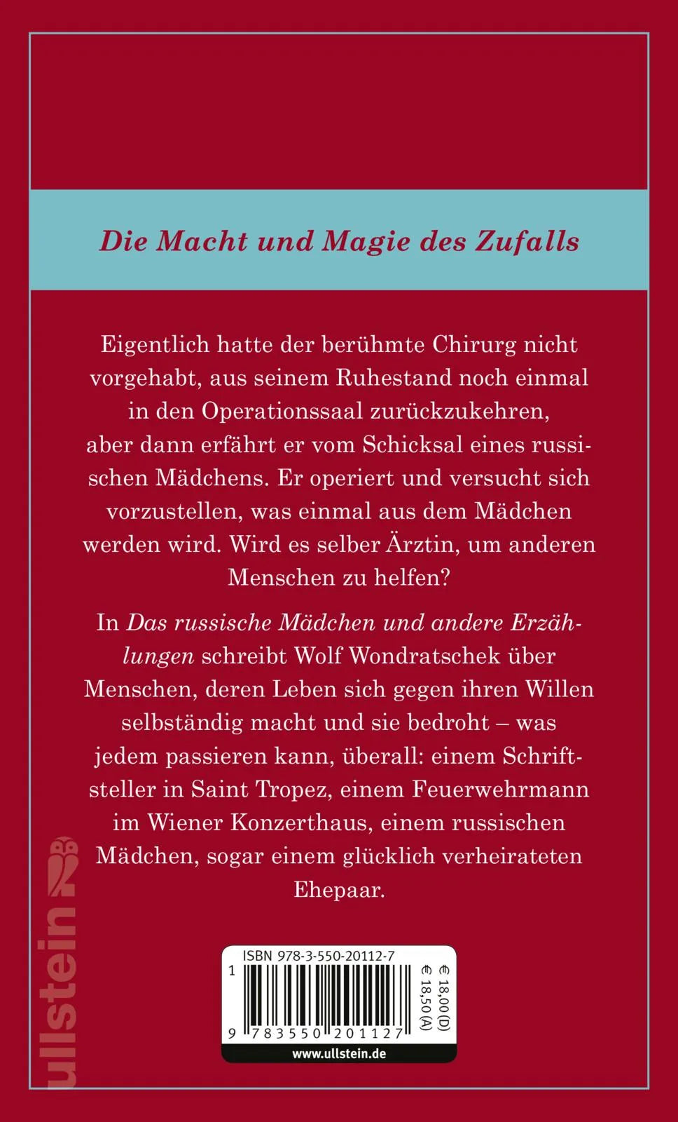 Buchrückseite von 'Das russische Mädchen und andere Erzählungen' mit Klappentext - Taschenbuch