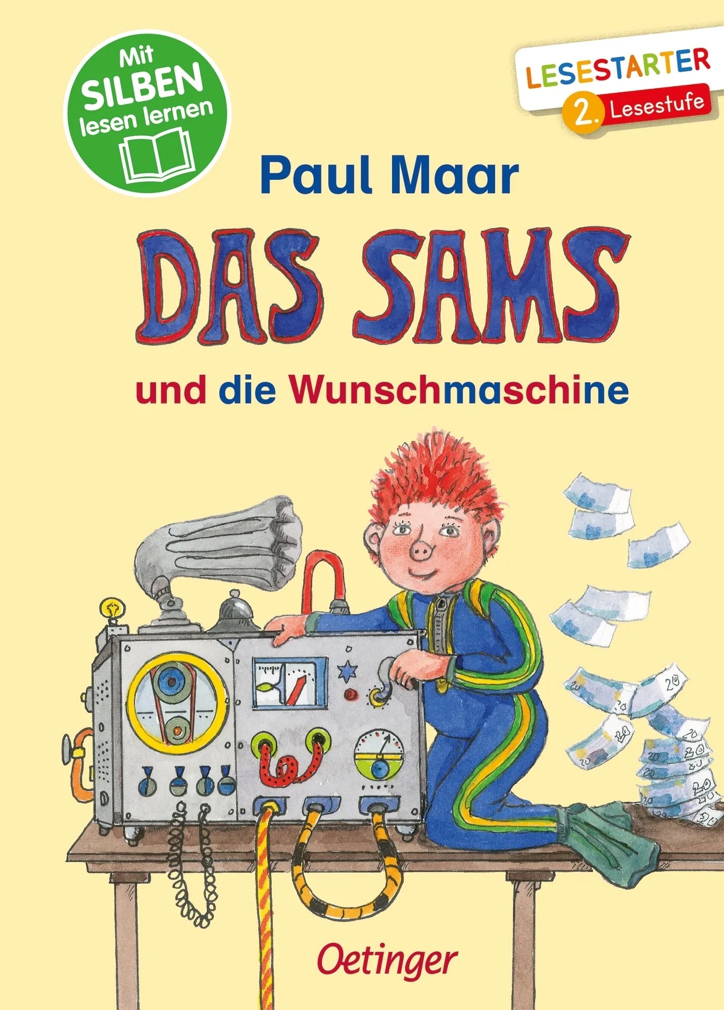Buchcover von 'Das Sams und die Wunschmaschine' - Gebundene Ausgabe von Paul Maar