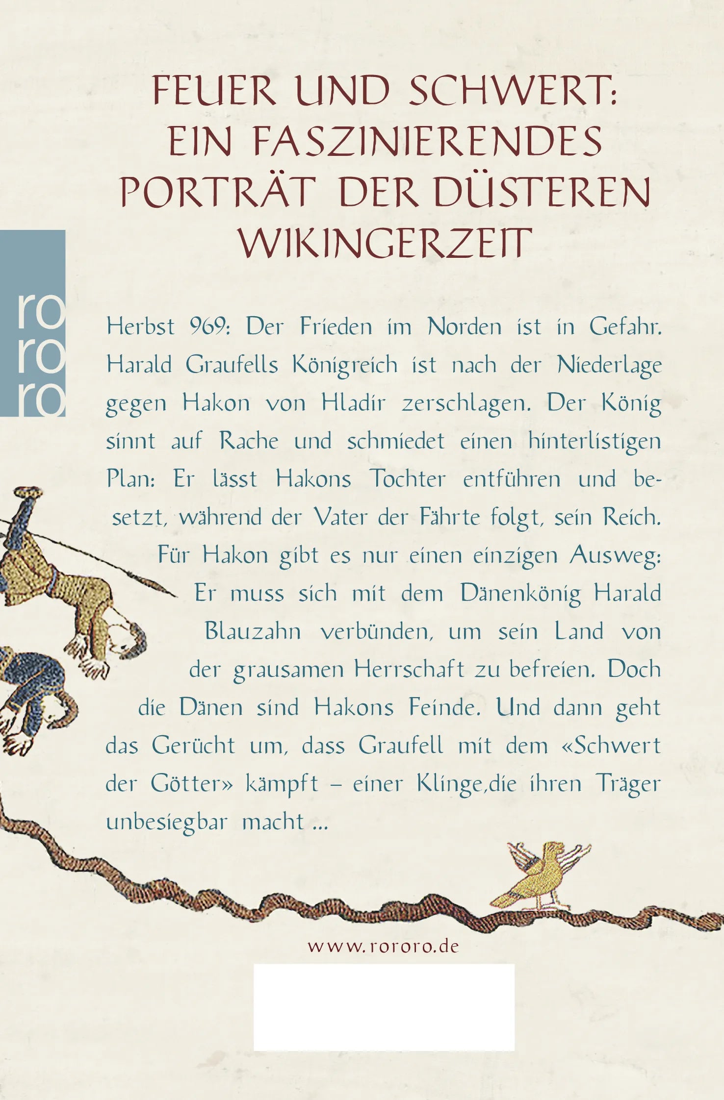 Buchrückseite von 'Das Schwert der Götter' mit Klappentext - Taschenbuch