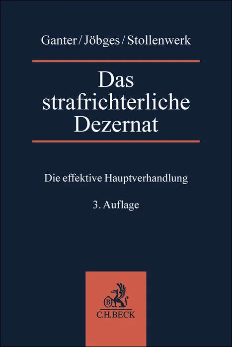 Cover: Das strafrichterliche Dezernat (Taschenbuch) von Alexander Ganter