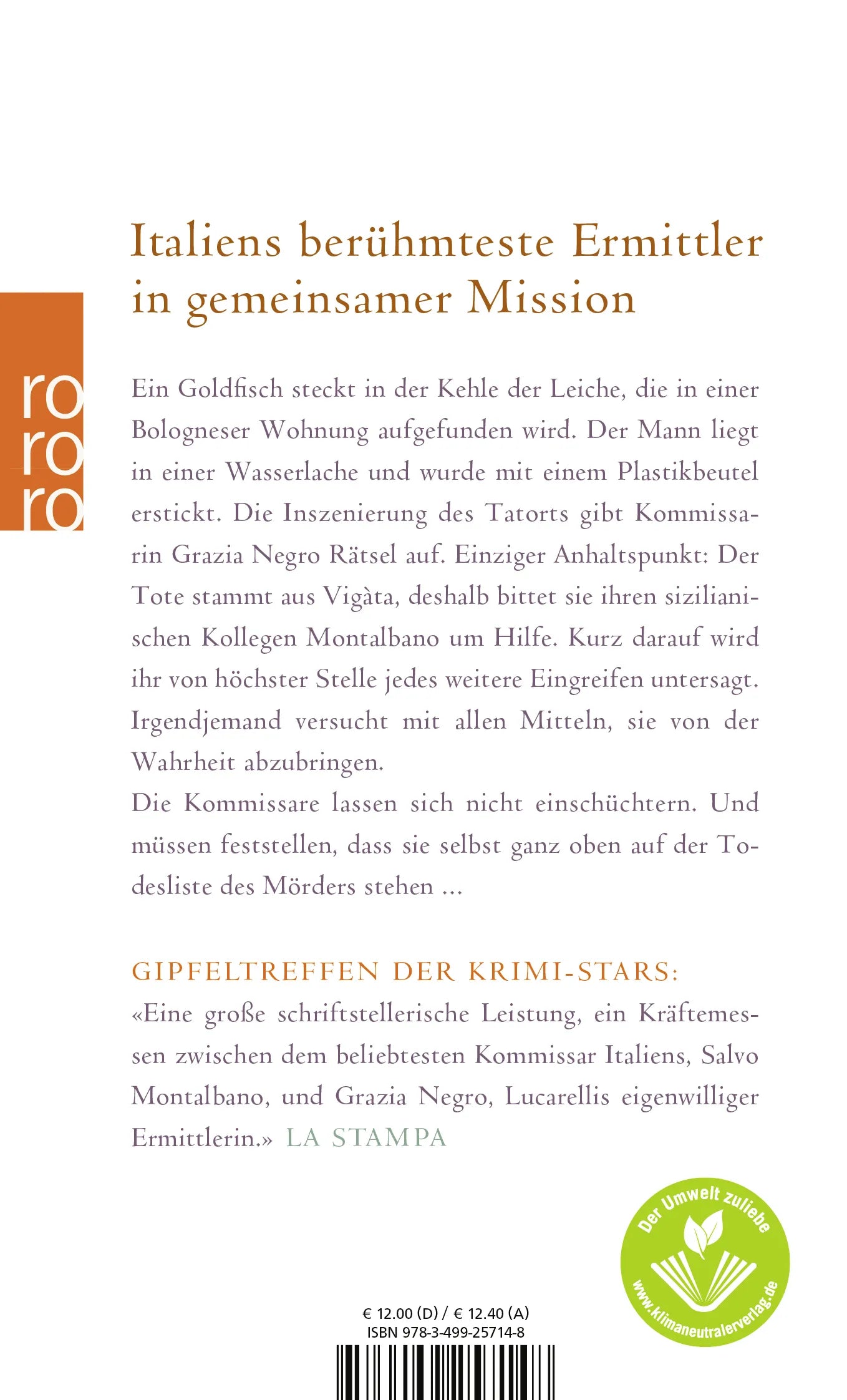 Buchrückseite von 'Das süße Antlitz des Todes' mit Klappentext - Taschenbuch