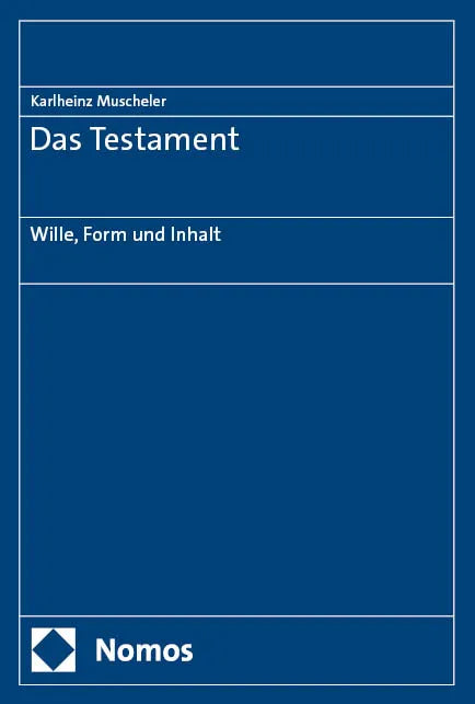 Cover: Das Testament (E-Book) von Karlheinz Muscheler
