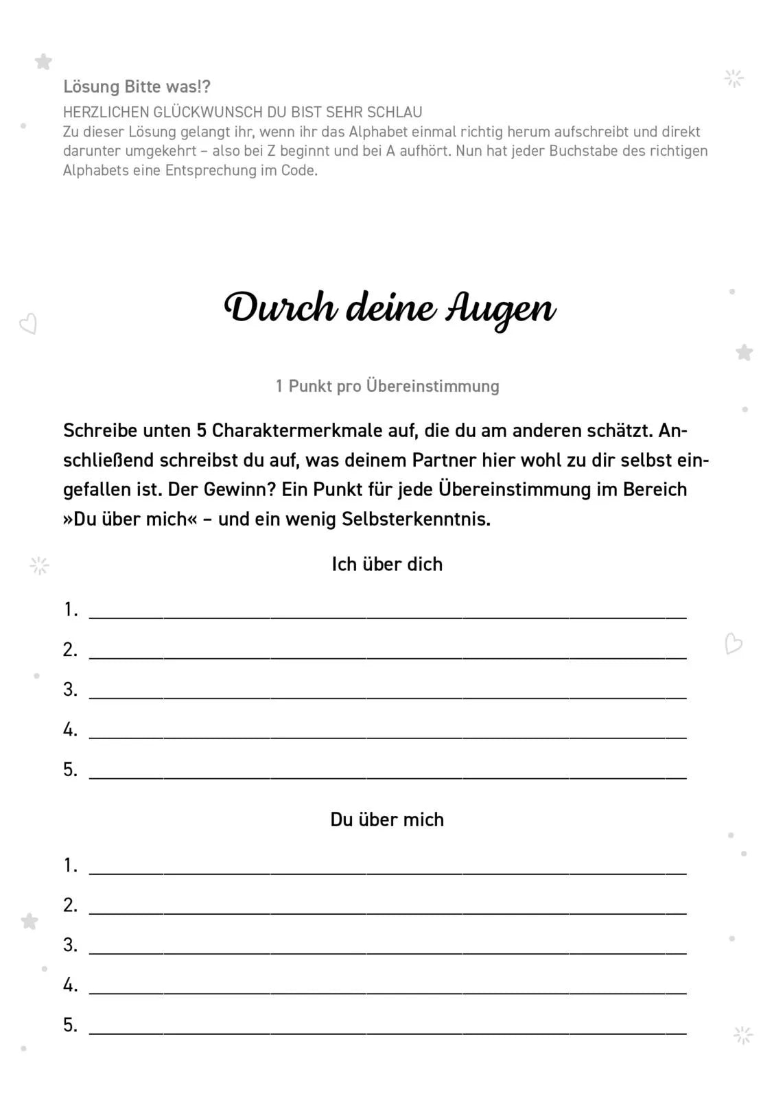 Innenansicht von 'Das ultimative Duell für Paare' - Taschenbuch
