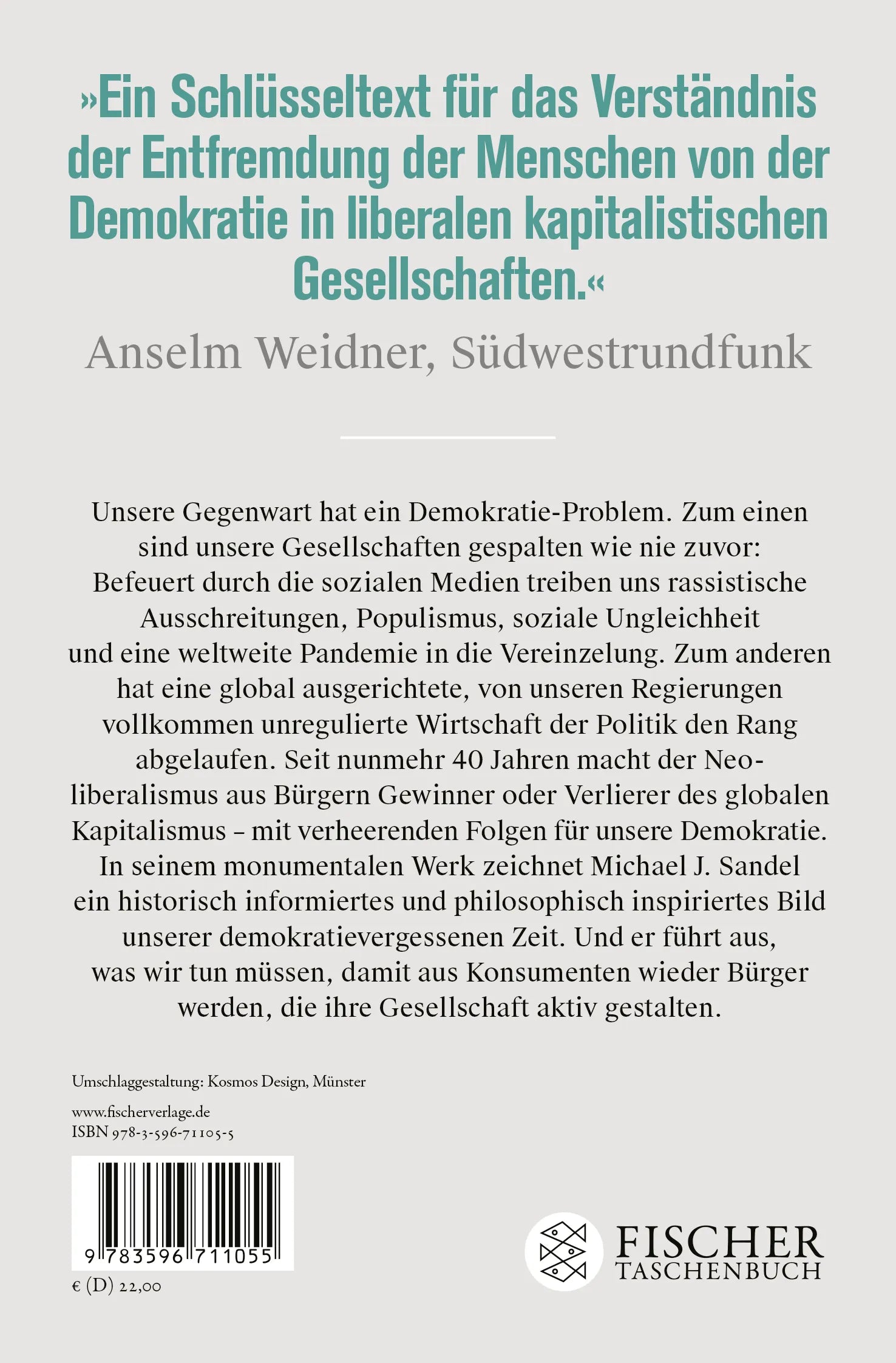 Buchrückseite von 'Das Unbehagen in der Demokratie' mit Klappentext - Taschenbuch