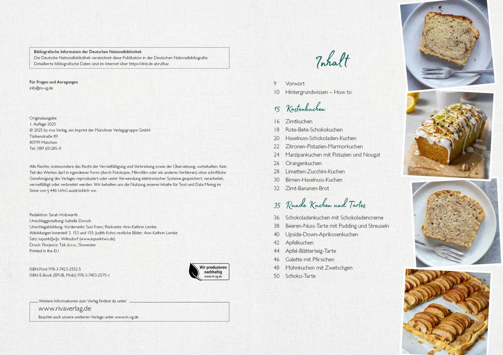 Innenansicht von 'Das vegane Backbuch – schnell und einfach' - Taschenbuch