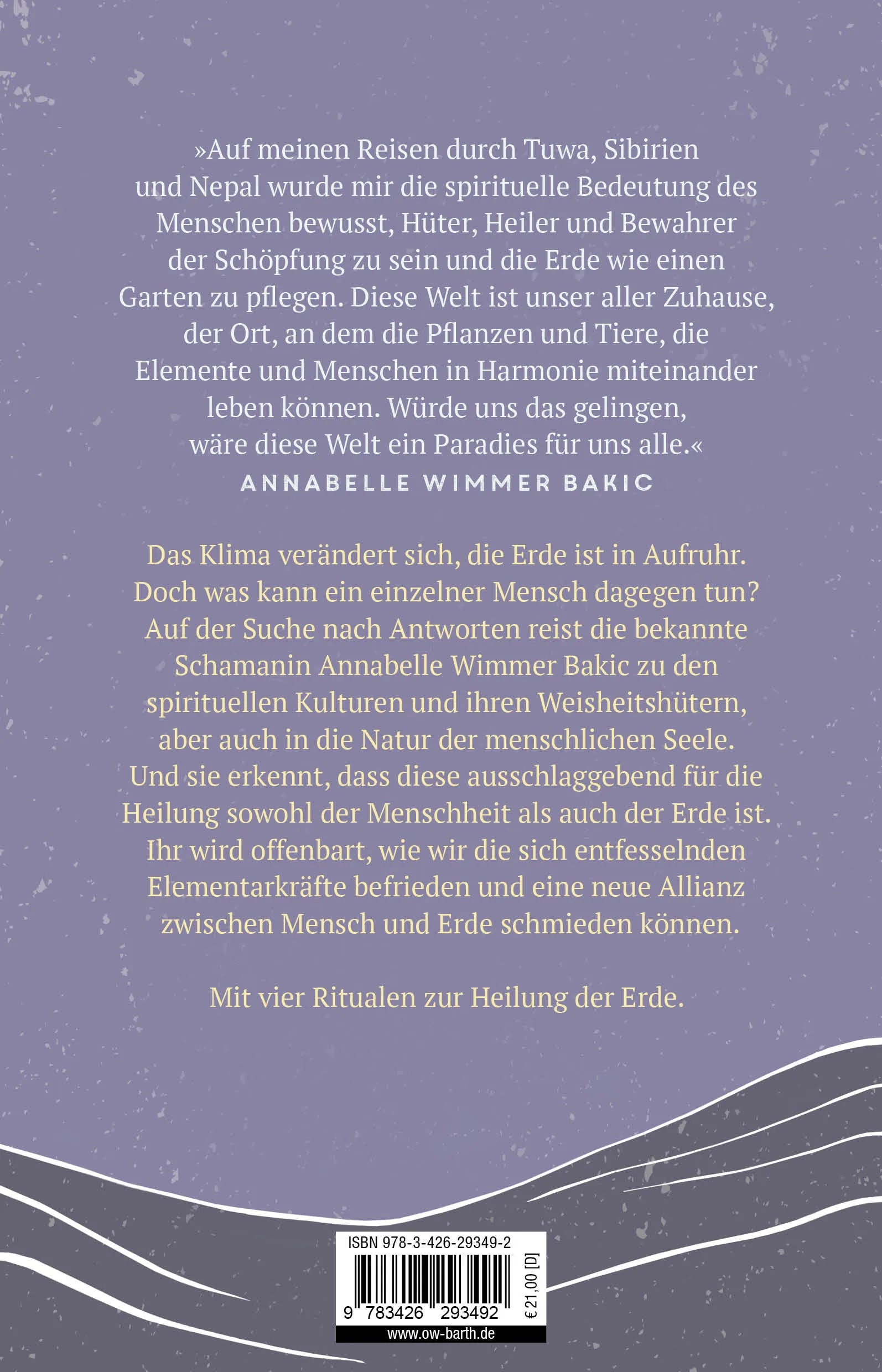 Buchrückseite von 'Das Volk der Winde' mit Klappentext - Paperback