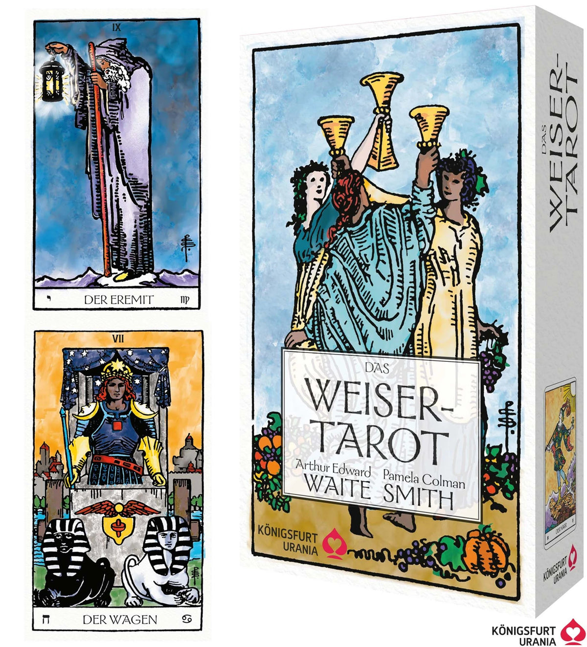 Kartendeck: Das Weiser-Tarot - Tarot von A.E. Waite in den ursprünglichen Aquarellfarben (78 Karten illustriert von Pamela Colman Smith mit Booklet)