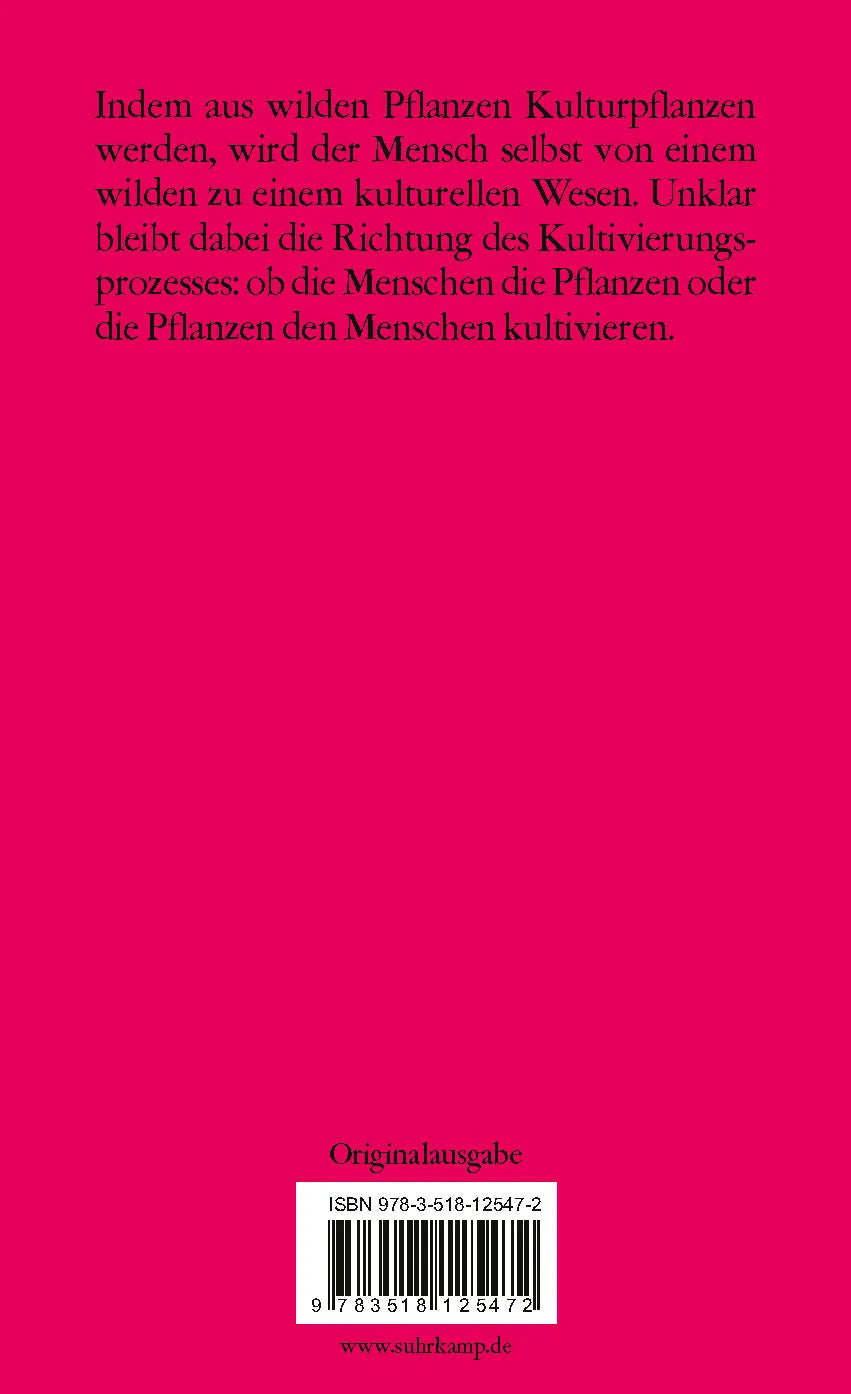 Buchrückseite von 'Das Wuchern der Pflanzen' mit Klappentext - Taschenbuch