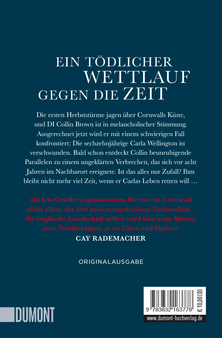 Buchrückseite von 'Das Wüten der Stille' mit Klappentext - Taschenbuch