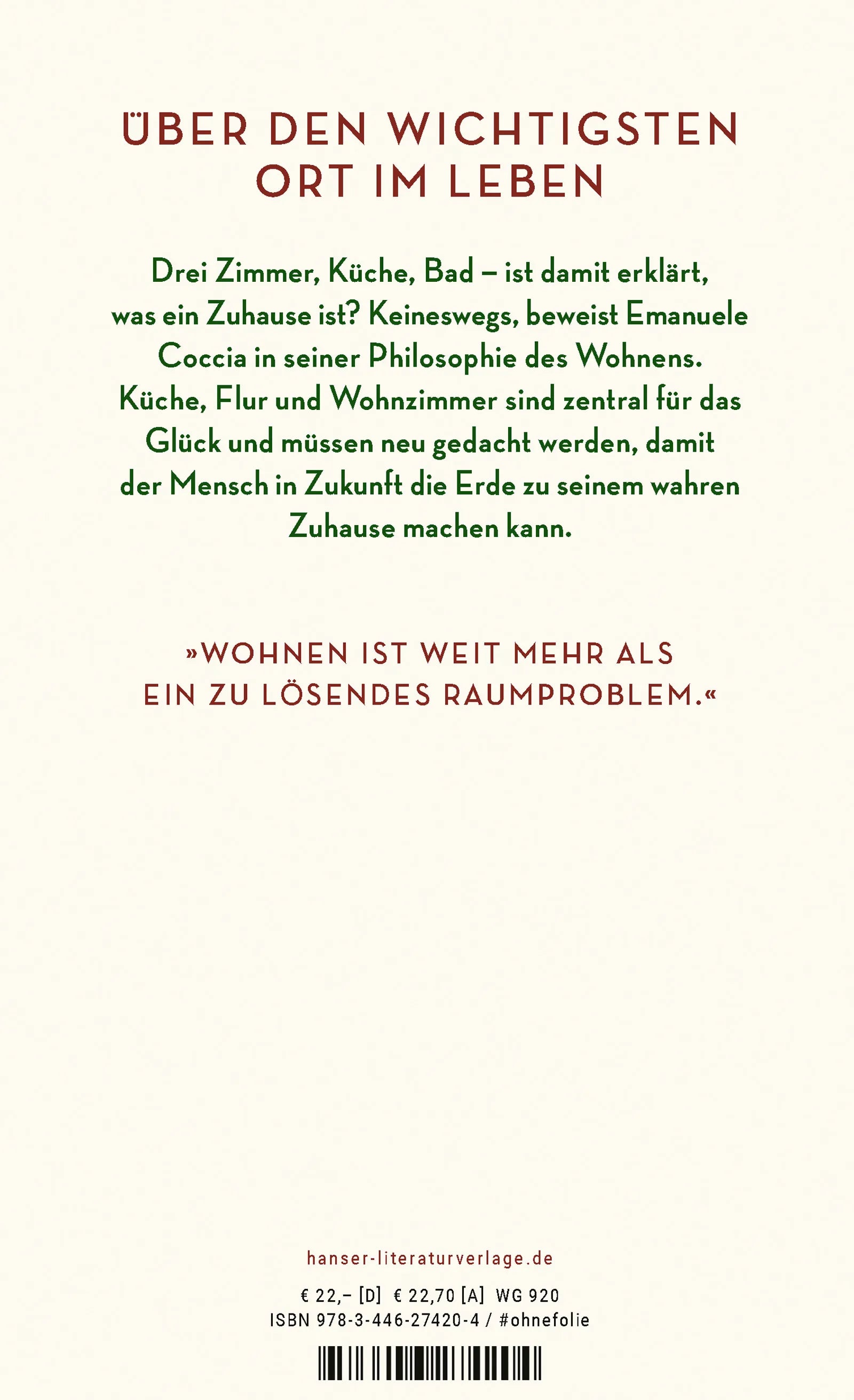 Emanuele Coccia - Das Zuhause