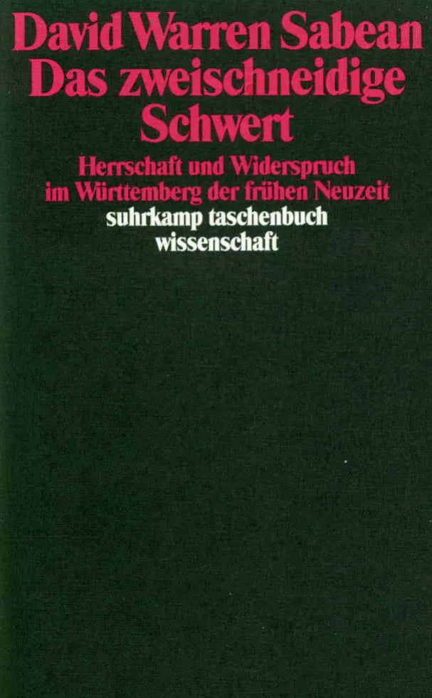 Buchcover von 'Das zweischneidige Schwert' - Taschenbuch von David Warren Sabean