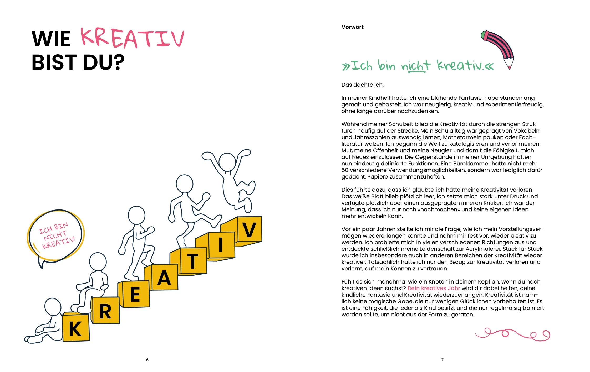 Innenansicht von 'Dein kreatives Jahr' - Taschenbuch