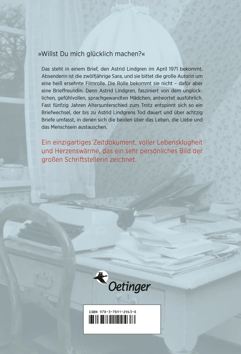 Buchrückseite von 'Deine Briefe lege ich unter die Matratze' mit Klappentext - Gebundene Ausgabe