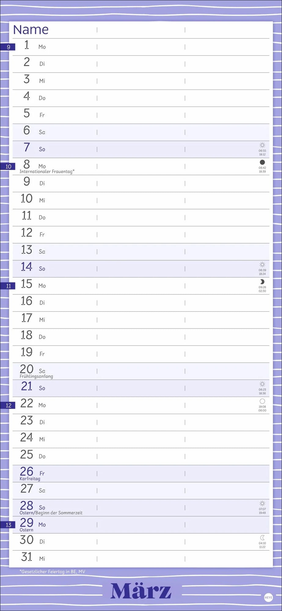 Deko-Slimplaner Happy Times 2027 – Ansicht
