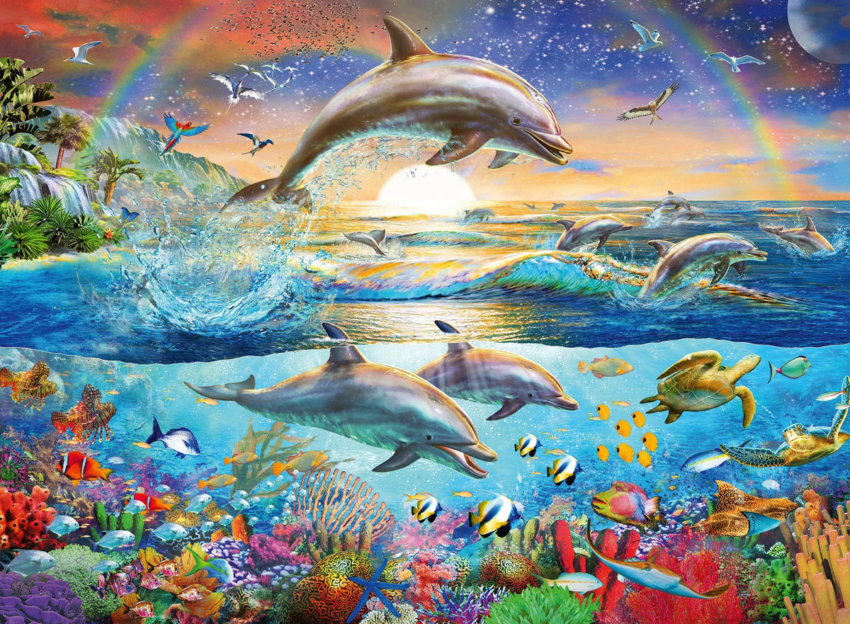 Kinderpuzzle 300 XXL Teile - Delfinparadies – Ansicht
