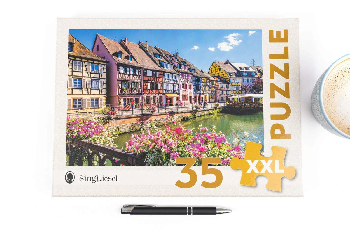 Demenz-Puzzle: Colmar. Das Demenz-Puzzle-Spiel mit 35 Puzzle-Teilen im XXL-Format. – Ansicht
