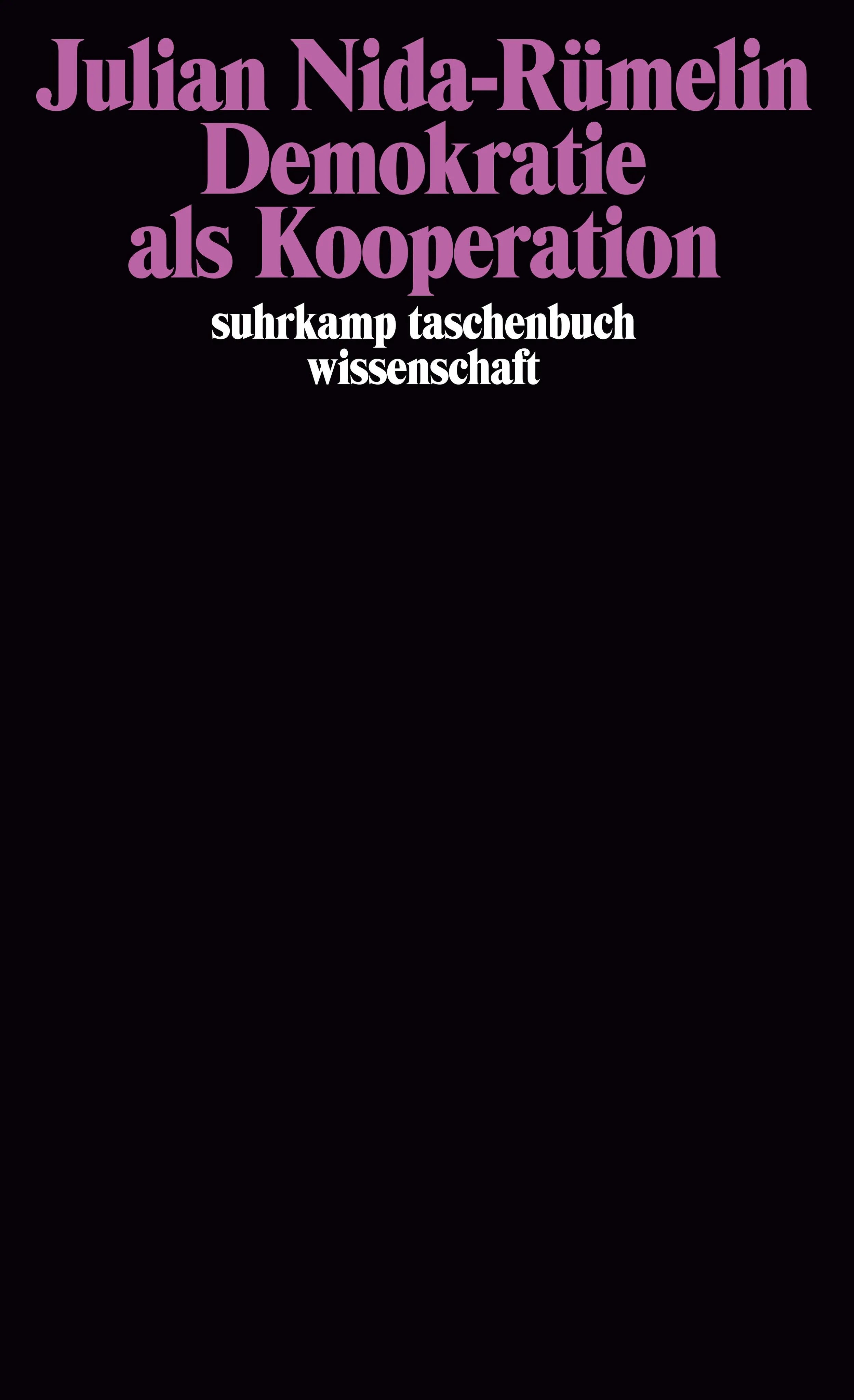 Buchcover von 'Demokratie als Kooperation' - Taschenbuch von Julian Nida-Rümelin