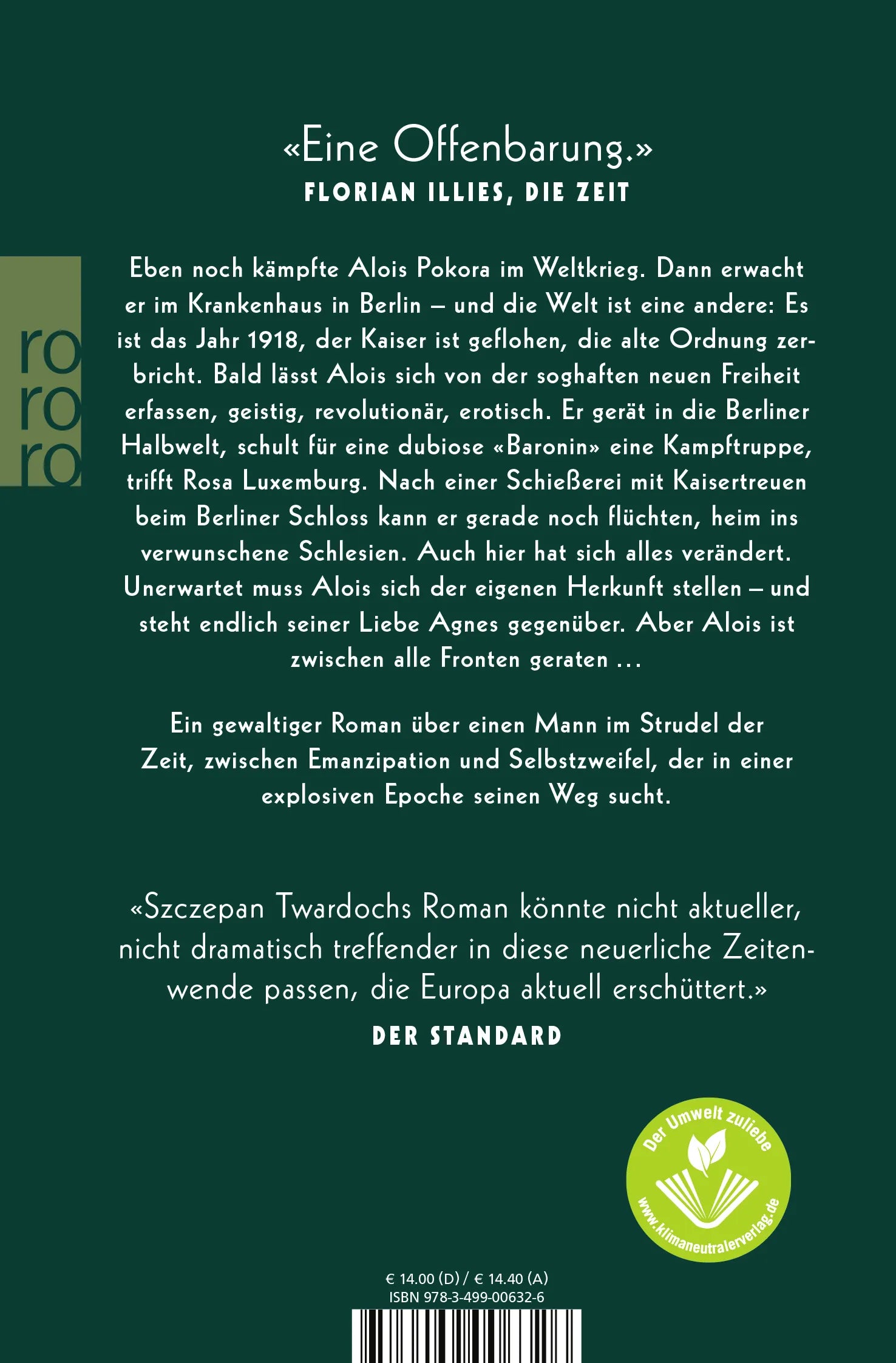 Buchrückseite von 'Demut' mit Klappentext - Taschenbuch
