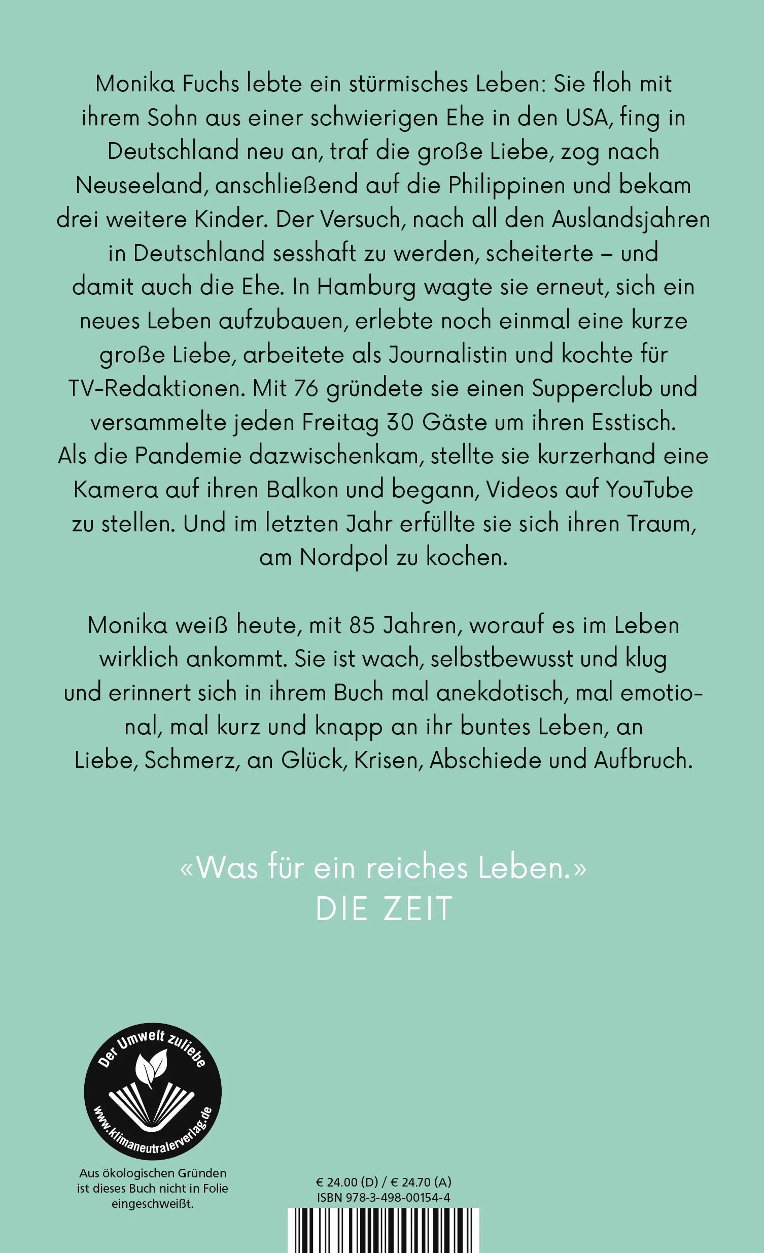 Buchrückseite von 'Den Faden halten' mit Klappentext - Gebundene Ausgabe