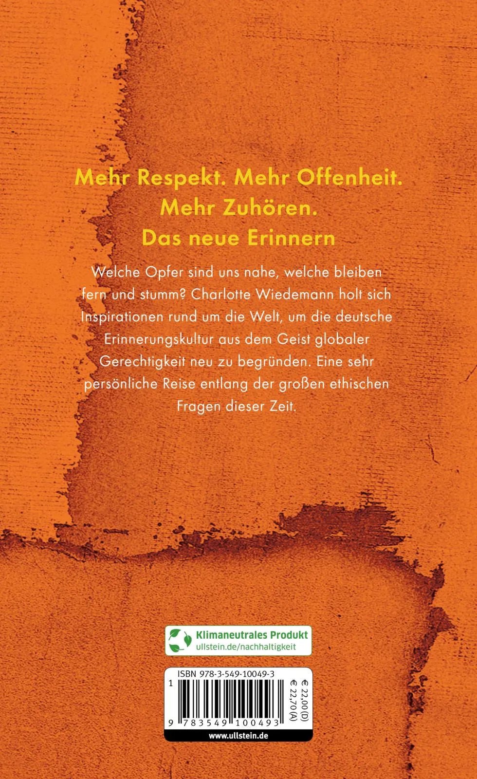 Buchrückseite von 'Den Schmerz der Anderen begreifen' mit Klappentext - Gebundene Ausgabe
