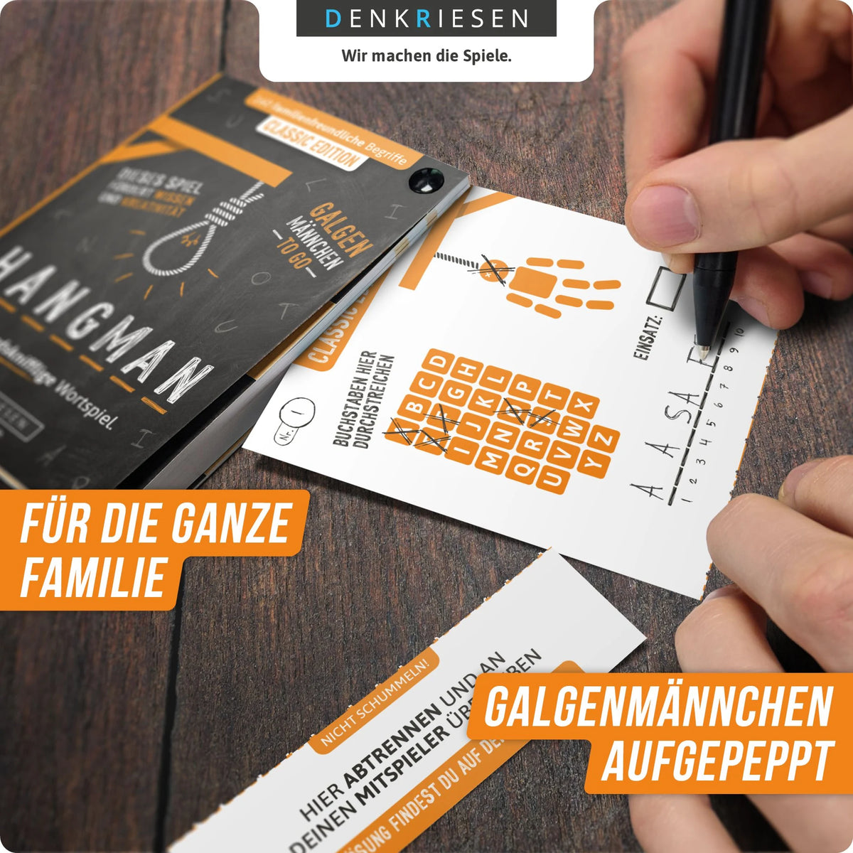 DENKRIESEN - HANGMAN® - CLASSIC EDITION "Galgenmännchen TO GO" – Ansicht