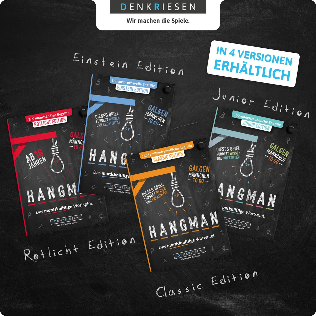 DENKRIESEN - HANGMAN® - ROTLICHT EDITION "Galgenmännchen TO GO" – Ansicht