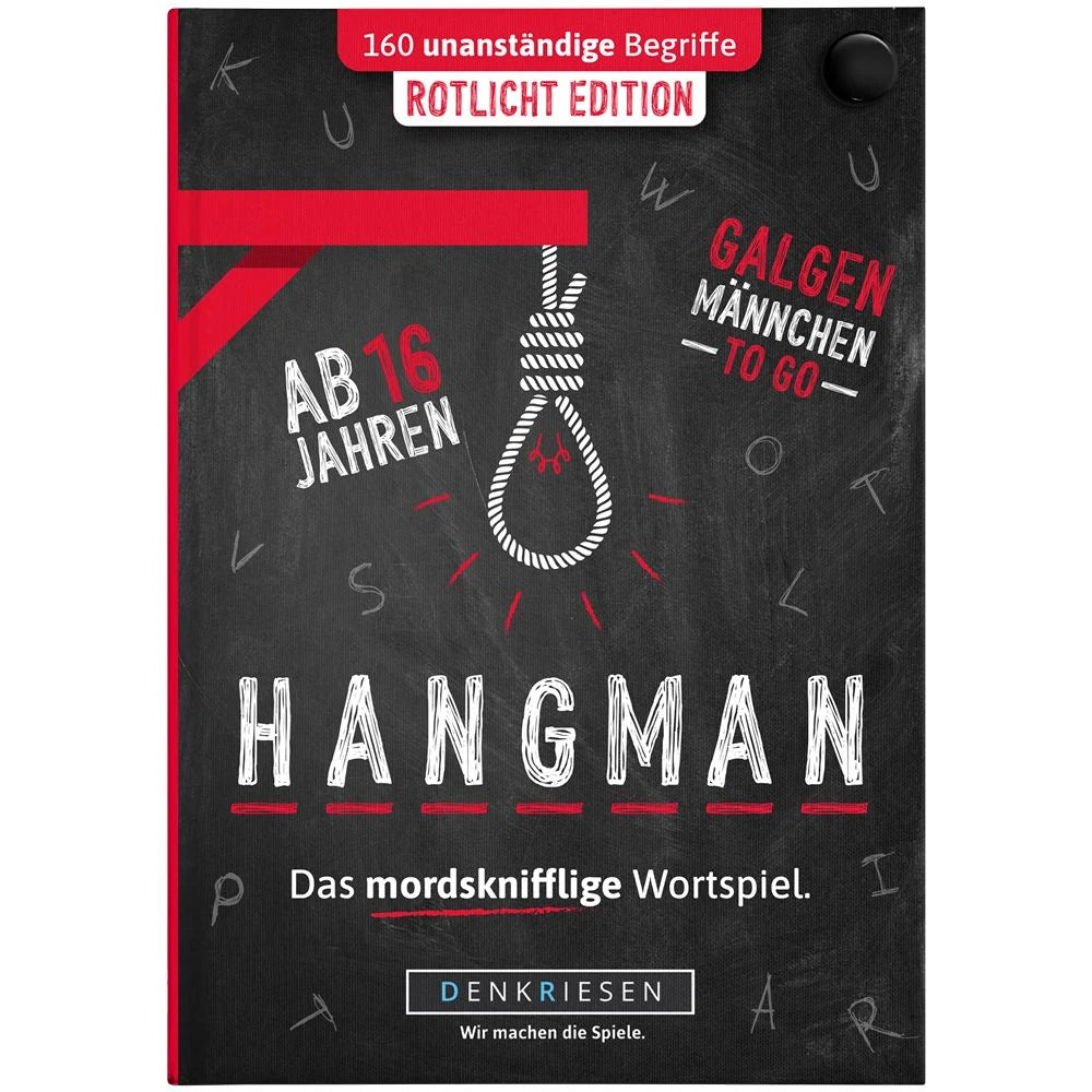 Partyspiel: DENKRIESEN - HANGMAN® - ROTLICHT EDITION "Galgenmännchen TO GO"