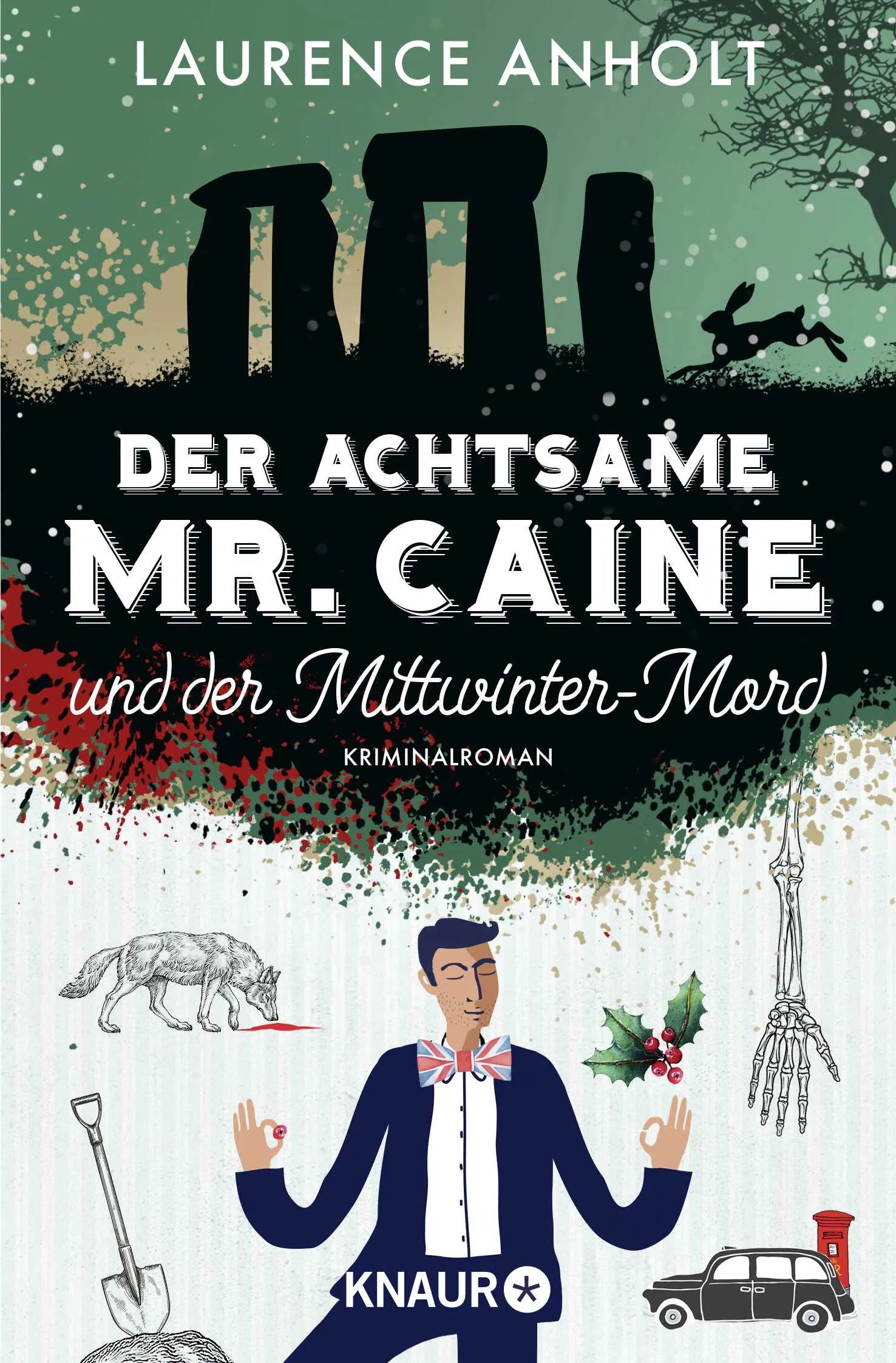 Buchcover von 'Der achtsame Mr. Caine und der Mittwinter-Mord' - Taschenbuch von Laurence Anholt