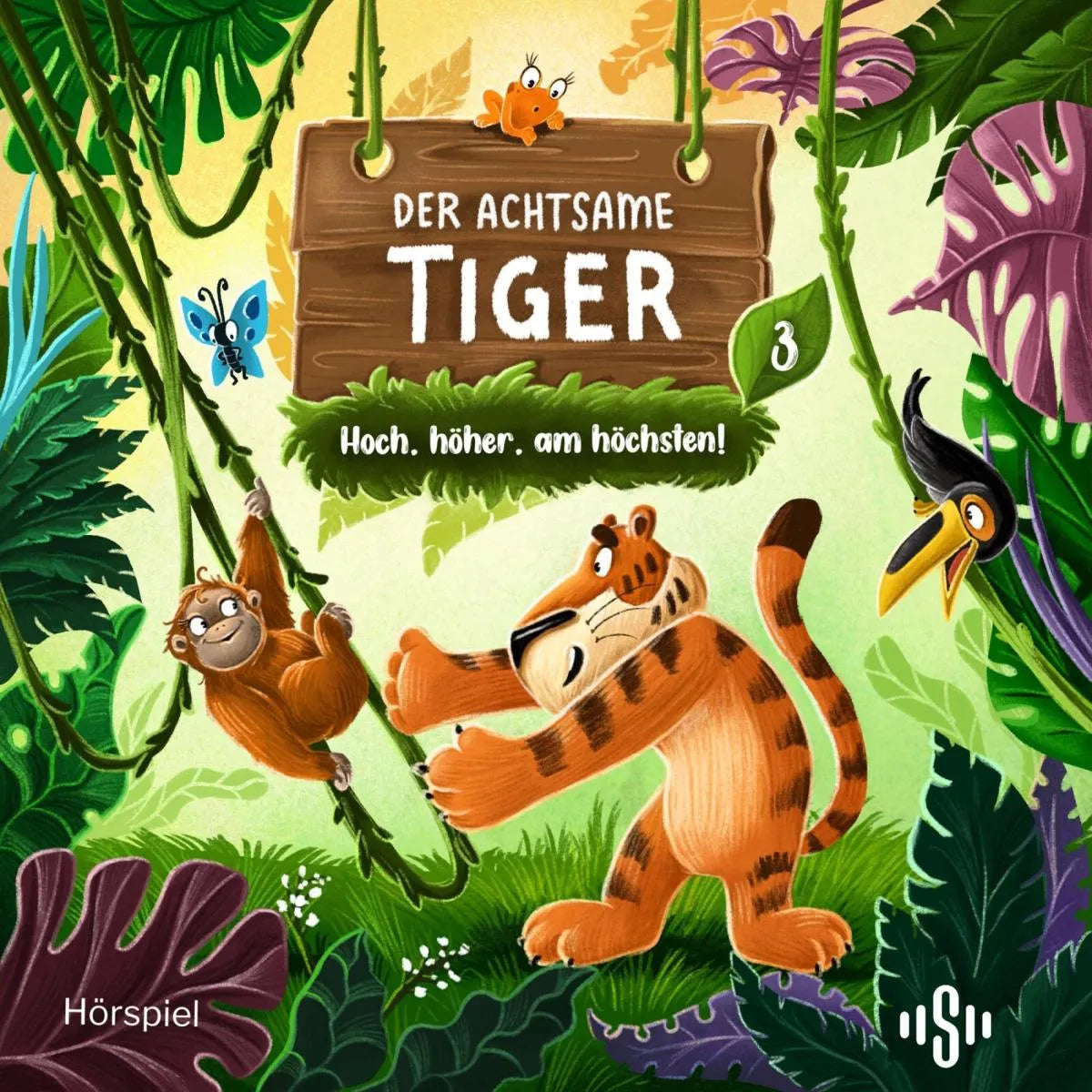Cover: Der achtsame Tiger - Hörspiel 3: Hoch, höher, am höchsten! (Hörbuch Download) von Max & Niclas