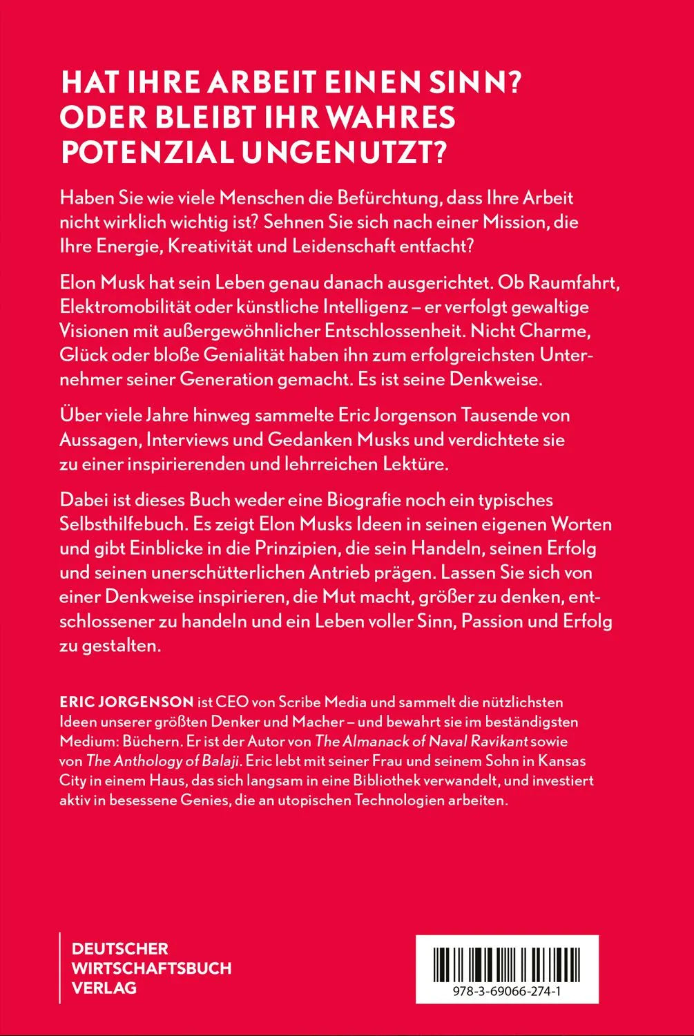 Rückseite: Der Almanach von Elon Musk (Hardcover)