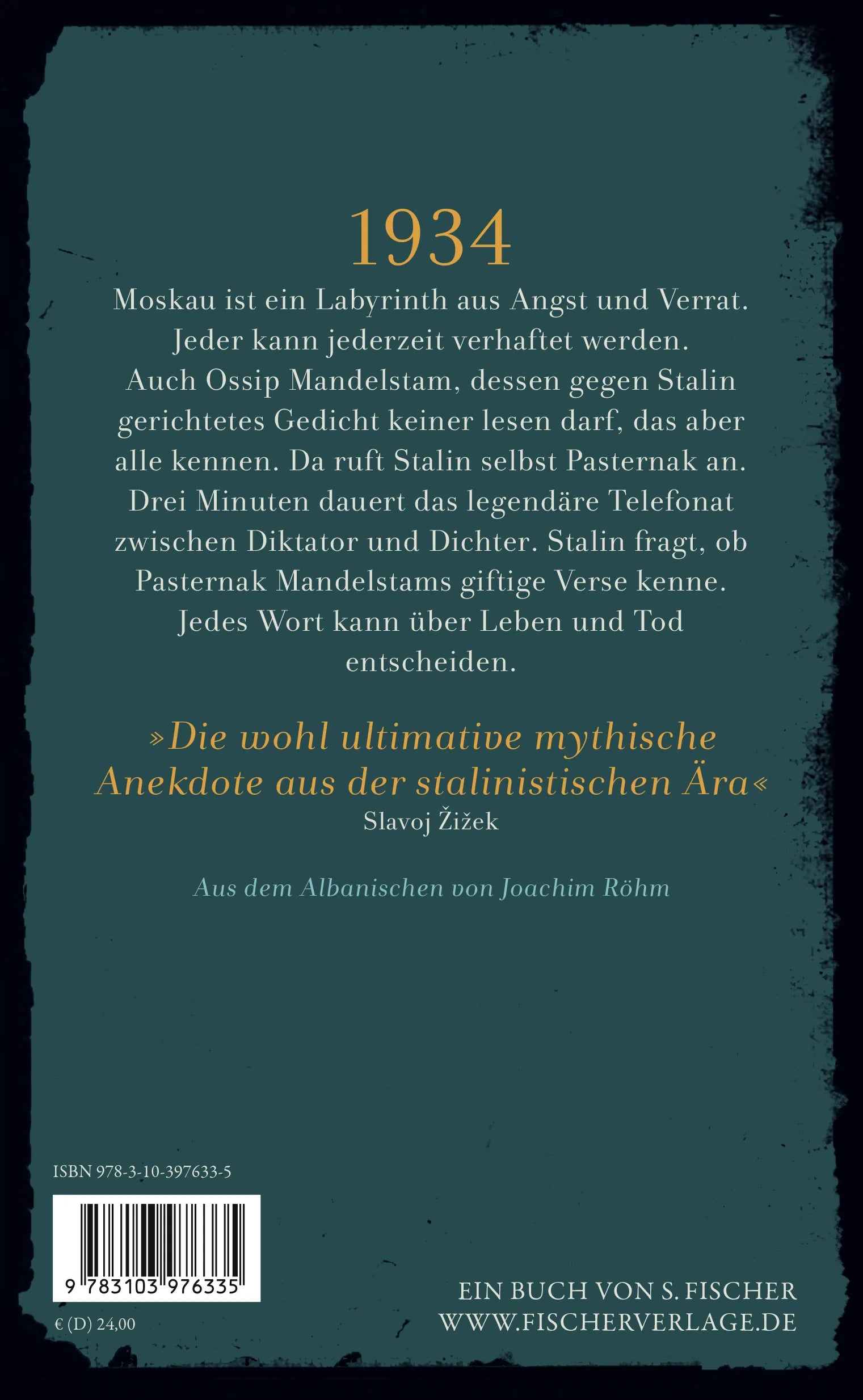 Buchrückseite von 'Der Anruf' mit Klappentext - Gebundene Ausgabe