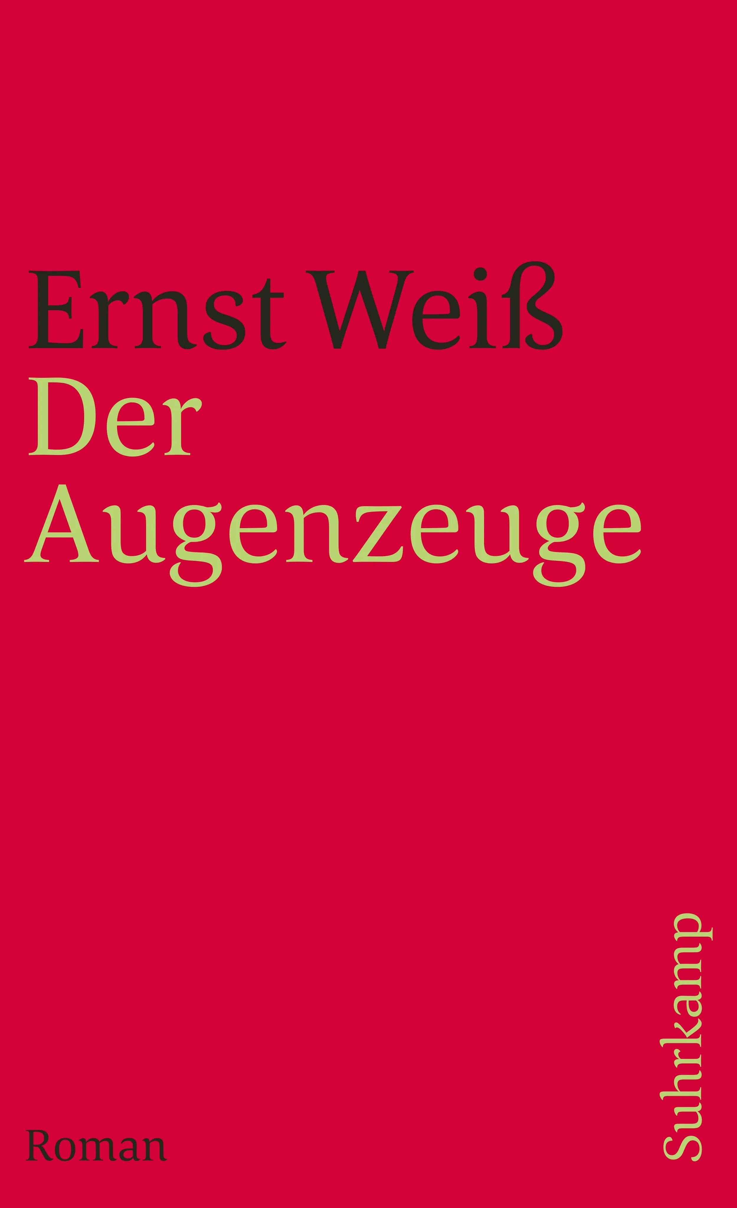 Buchcover von 'Der Augenzeuge' - Taschenbuch von Ernst Weiß
