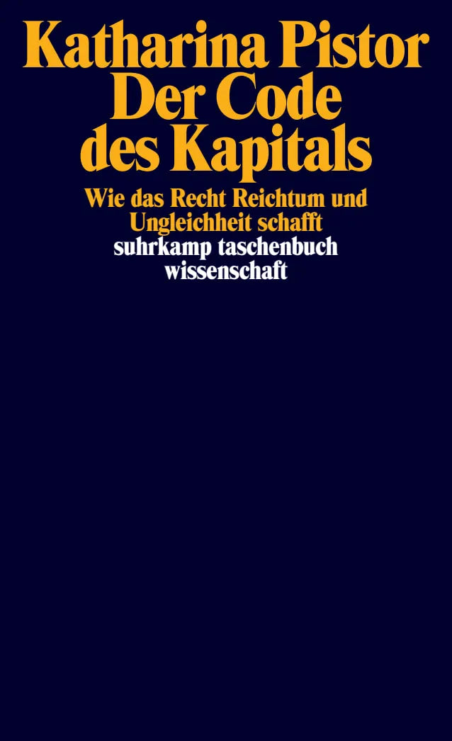 Buchcover von 'Der Code des Kapitals' - Taschenbuch von Katharina Pistor