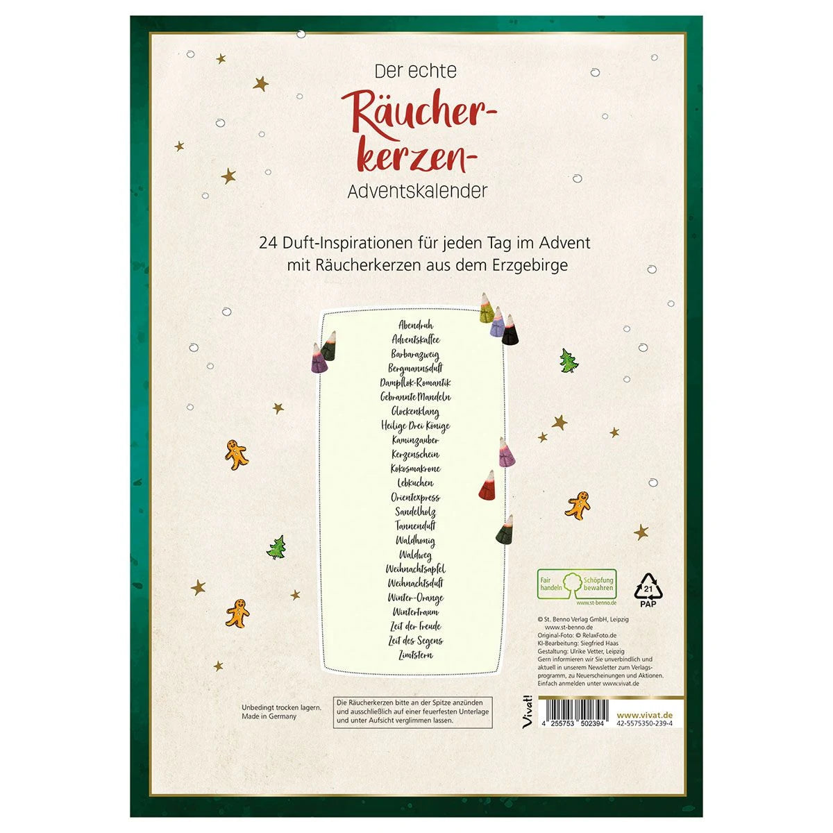 Der echte Räucherkerzen-Adventskalender – Ansicht