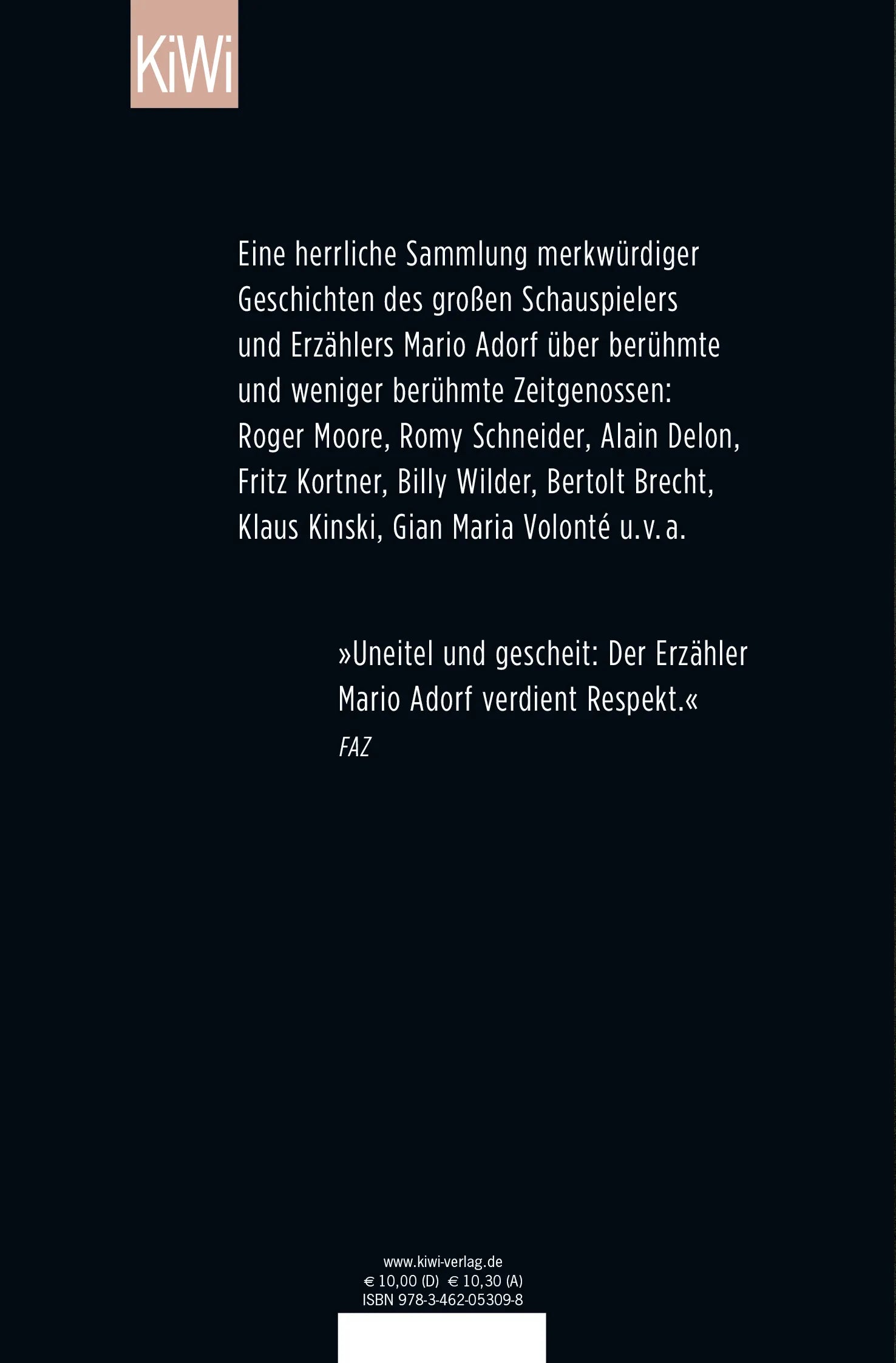 Buchrückseite von 'Der Fenstersturz' mit Klappentext - Taschenbuch