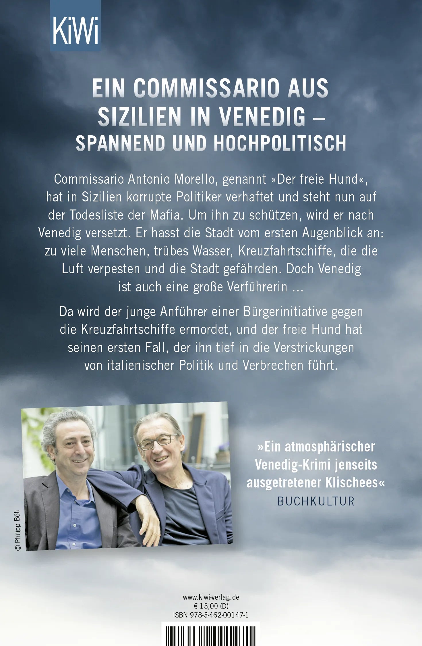 Buchrückseite von 'Der freie Hund' mit Klappentext - Taschenbuch