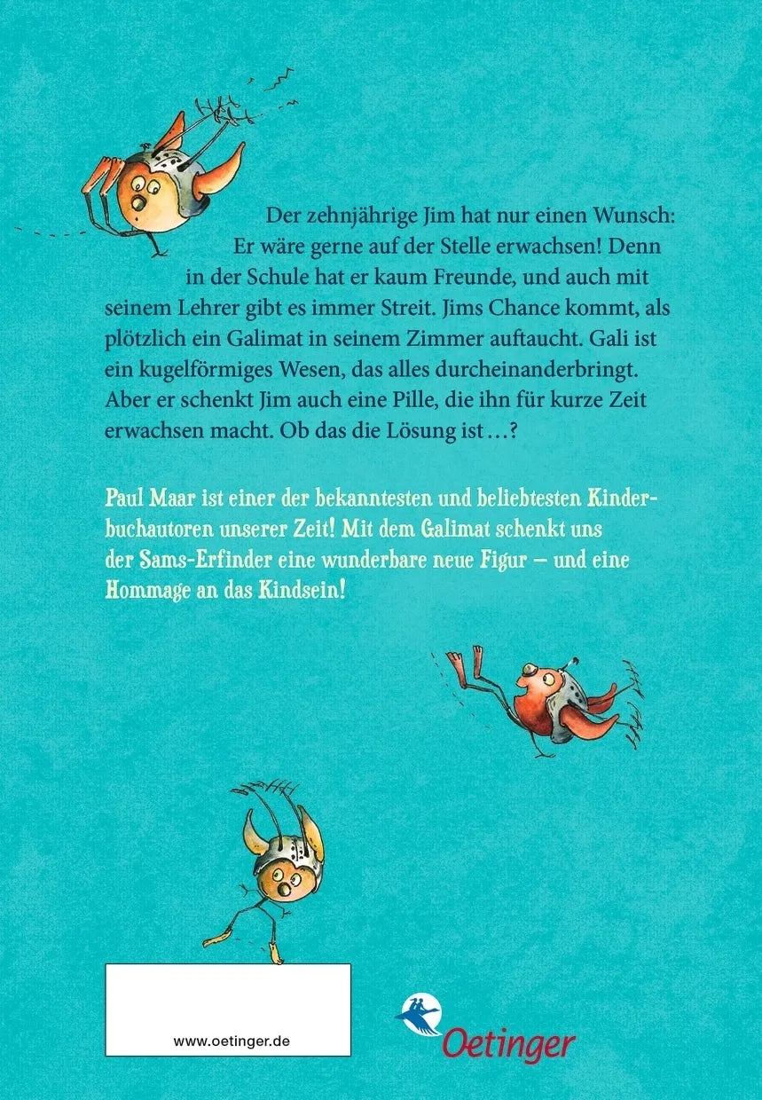Buchrückseite von 'Der Galimat und ich' mit Klappentext - Gebundene Ausgabe