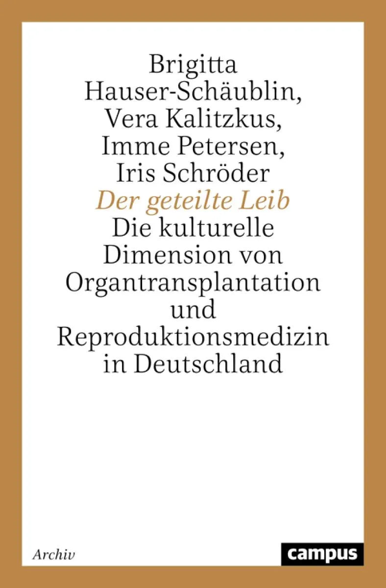 Cover: Der geteilte Leib (E-Book) von Brigitta Hauser-Schäublin