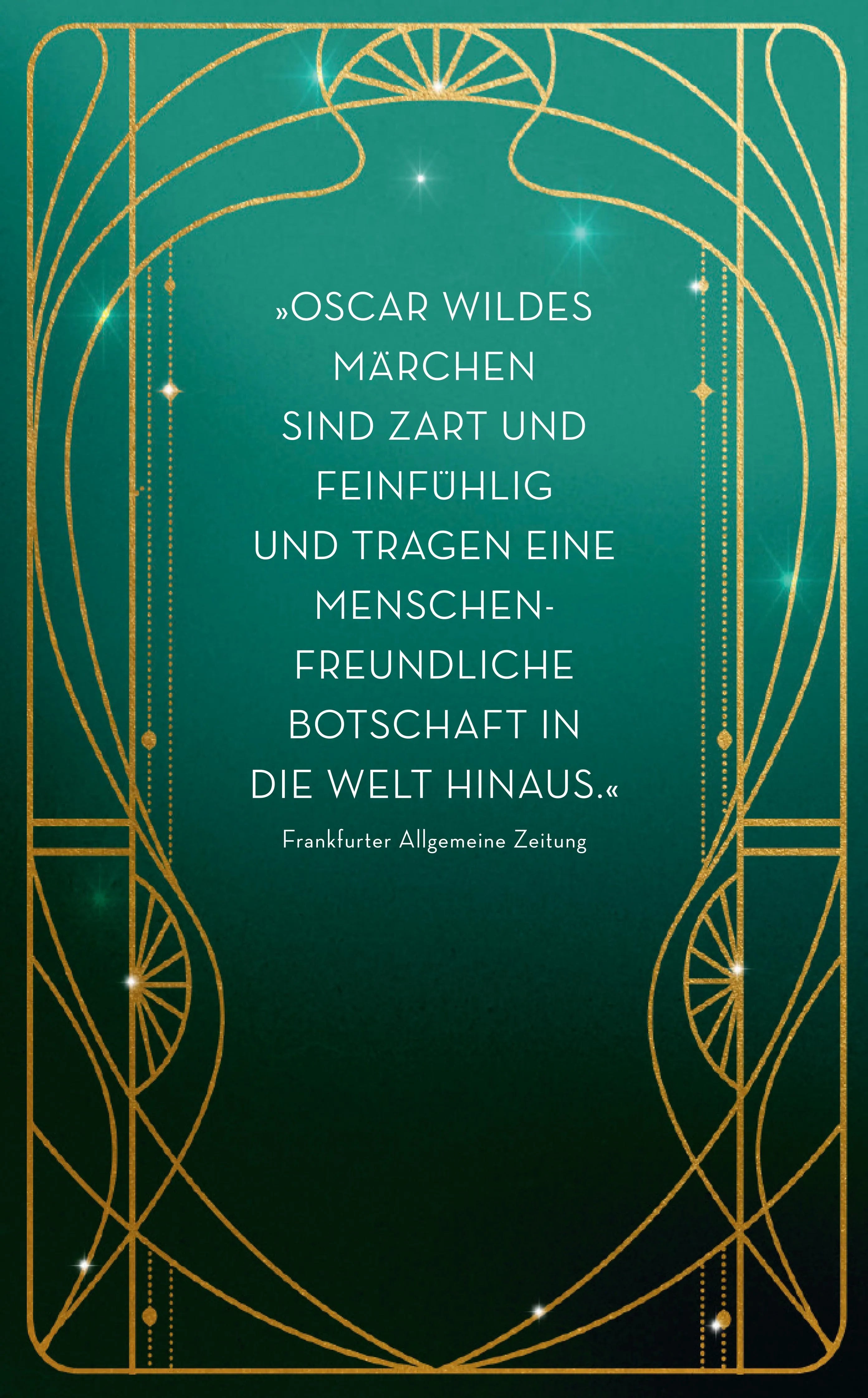 Buchrückseite von 'Der glückliche Prinz' mit Klappentext - Taschenbuch