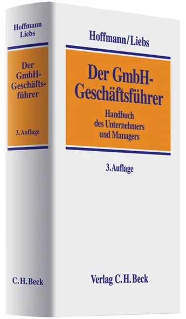 Buchcover von 'Der GmbH-Geschäftsführer' - Gebundene Ausgabe von Dietrich Hoffmann