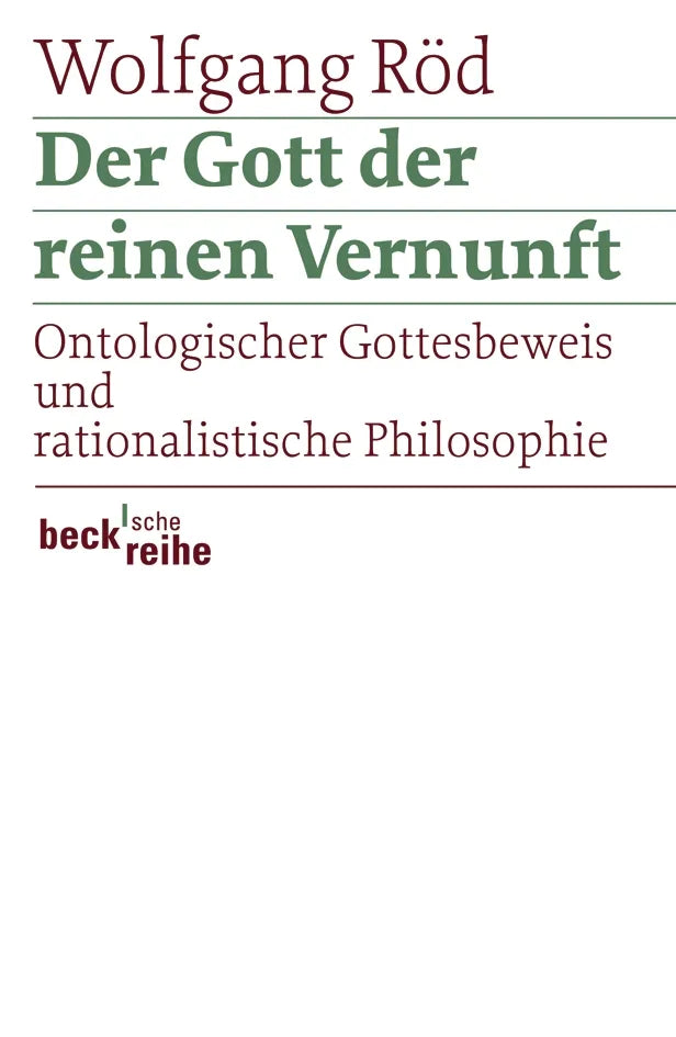 Buchcover von 'Der Gott der reinen Vernunft' - Taschenbuch von Wolfgang Röd